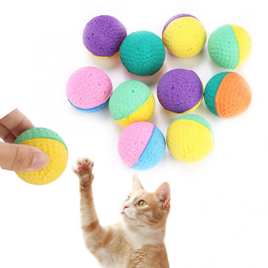 Latex Foam Ball Interactive Cat Toy for Active Pouncing Play