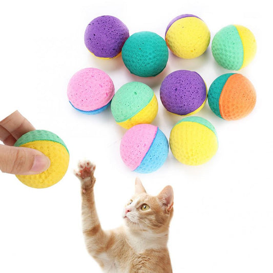 Latex Foam Ball Interactive Cat Toy for Active Pouncing Play