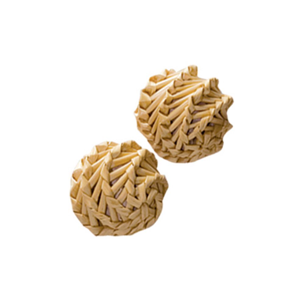 Straw Ball Interactive Cat Toy Stimulates Indoor Play 2 Pack