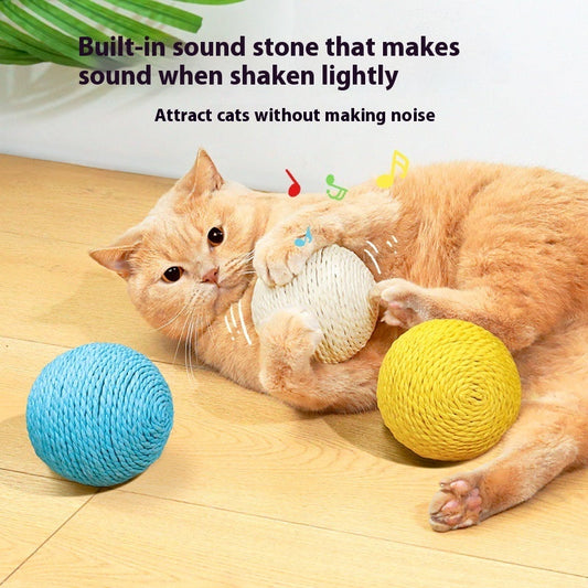 Oversized Sisal Ball Self Grooming Cat Toy for Stress Relief