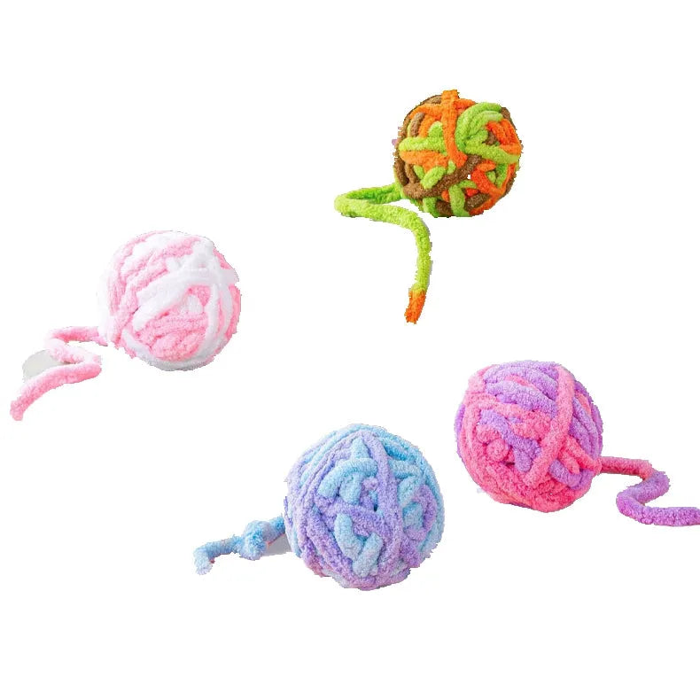 Pet Silent Cat Toy, Wool Ball, Cat Toy Ball, Plush, Boring,