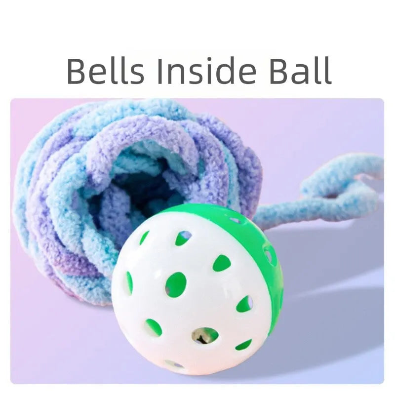 Pet Silent Cat Toy, Wool Ball, Cat Toy Ball, Plush, Boring,