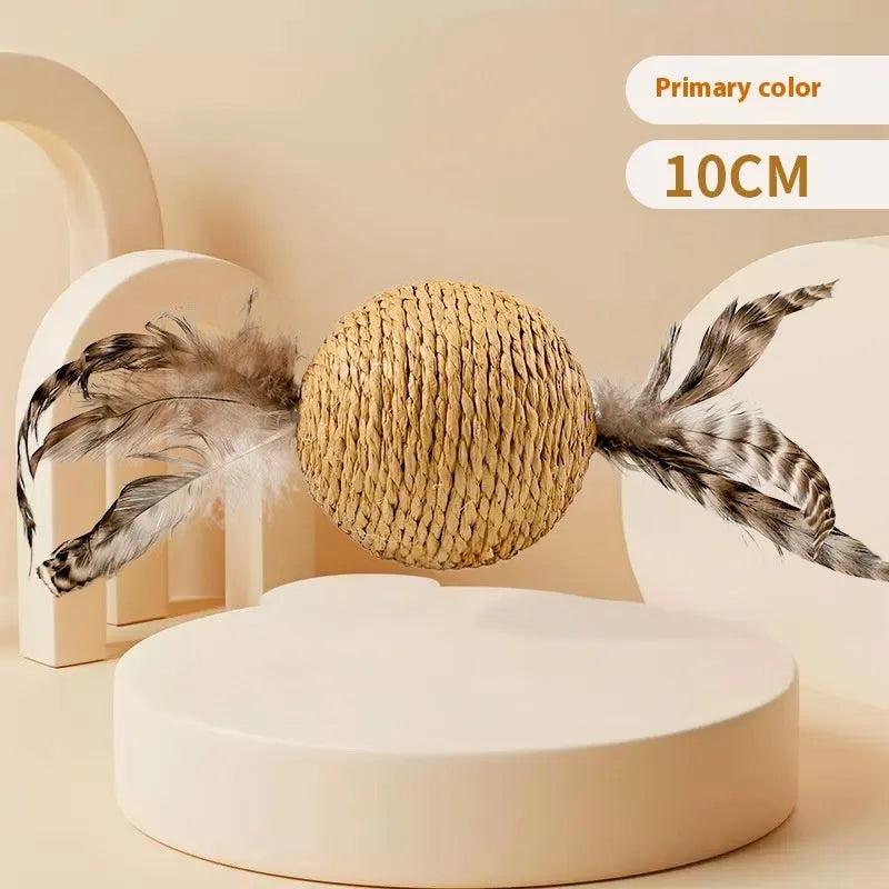 Oversized Sisal Ball Self Grooming Cat Toy for Stress Relief