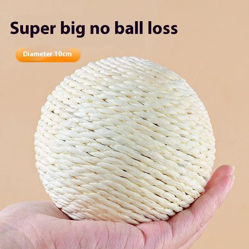 Oversized Sisal Ball Self Grooming Cat Toy for Stress Relief