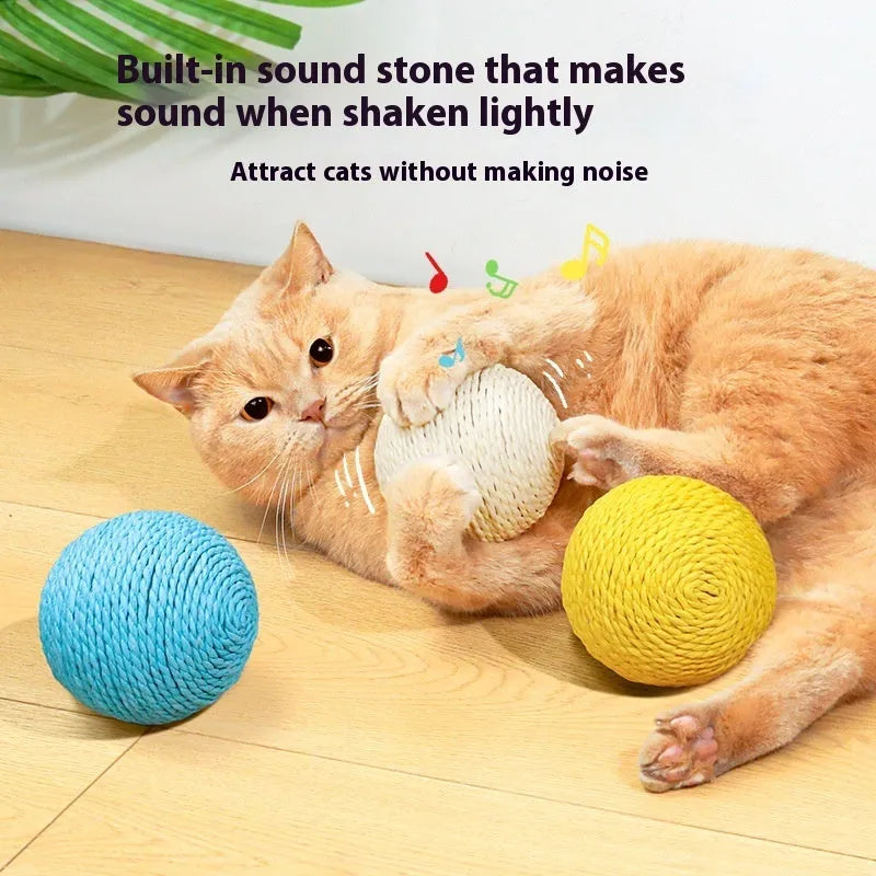 Oversized Sisal Ball Self Grooming Cat Toy for Stress Relief