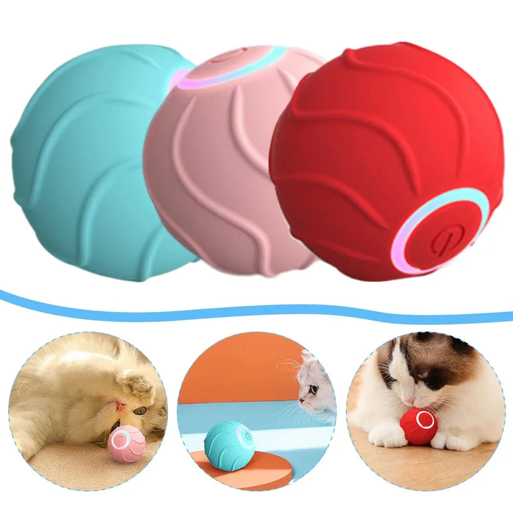 Automated Rolling Ball Interactive Cat Toy Keeps Pets Active